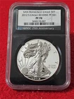 2012-S AMERICAN SILVER EAGLE S$1 NGC REV. PF 70 25TH ANNIV SAN FRAN. SET #T0699