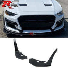 Fit 15-23 Ford Mustang GT500 Style Front Bumper Corner Spoiler Winglets PP 2PCS