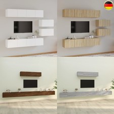 6-tlg. TV Schrank Set Holzwerkstoff TV Wohnwände Medienschrank Wandschrank