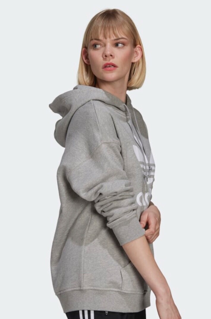 Adidas Women's Hoodie Jacket Gray Grey Sweatshirt Hoody Coat Size