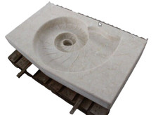 Lavello di VERO marmo Botticino levigato misure grandi 100x59x20 cm una vasca.