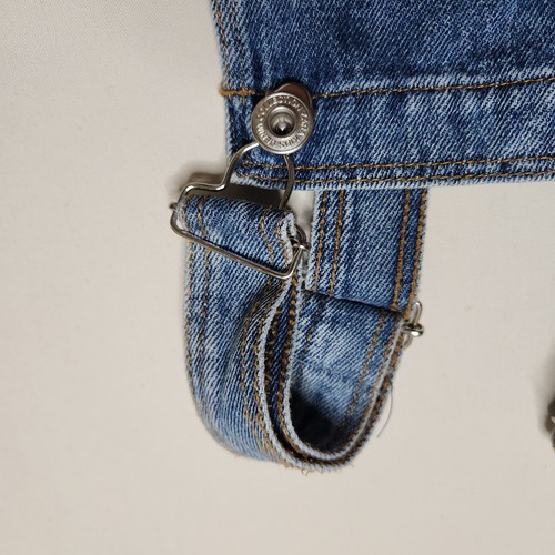 ZARA Kids Denim Collection Overall Denim Skirt Size 10/140cm Blue Raw Hem H1 - Picture 5 of 12
