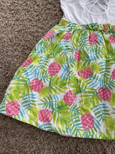 Tommy Bahama Girl's Sleeveless Pineapple Tropical Sundress Lined Dress Size 8 - Picture 14 of 16
