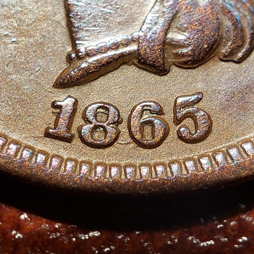 1865 1c Indian Head Small Cent - Huge RPD-002 Snow-3A 3B - XF - SKU-T4533 - Picture 5 of 11