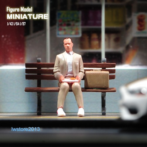 1/87 Sit On Bench Man Scene Props Miniatures Figures Model For Cars Vehicle Toys - Picture 3 of 7
