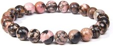 Rhodonite  beaded bracelet Stretch Elastic Handmade Gemstone Beds Reiki