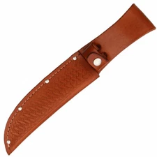 Sheaths Brown Basketweave Leather Straight Knife Fits Up To 6" Blade SH1135