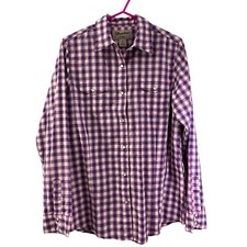 Vintage 80s Wrangler Wrancher Western Shirt Pink Blue Plaid Pearl Snap Women  s M