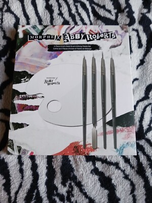 Morphe x Abby Roberts 5 Piece Artist s Detail Brush and Mixing Palette Set New