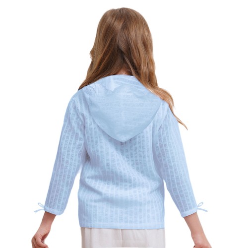 Kids Girls Coat Party Bolero Hooded Button Closure Floral Printed Ruffled Casual - Picture 18 of 28