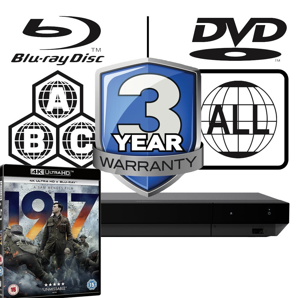 Sony Blu-ray Player UBP-X700K All Zone Code Free MultiRegion 4K & 1917 UHD