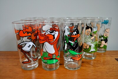 Vintage Looney Tunes Pepsi Collector Glasses 1976 Warner