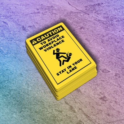 Funny ''Stay in Your Lane'' Workplace Humor Vinyl Sticker
