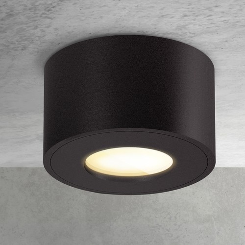 4x CELI-1 Bad Aufbauspot flach in schwarz IP44 mit LED fourSTEP 5W warmweiss - Bild 2 von 7