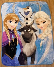 Disney Frozen Elsa Anna Soft Throw Blanket Olaf 45.5 w x 59.5 h