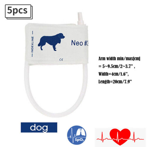 5pc-Veterinary Disposable Non-Invasive Blood Pressure Cuff suitablefor Pets/Dogs - Picture 1 of 4