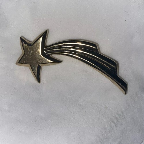Vintage Gold Toned Shooting Star Brooch/Pin 2 Inches - Picture 4 of 6