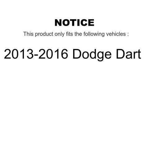 For 2013-2016 Dodge Dart Front Rear Ceramic Pads And Disc Brake Rotors Kit - Picture 2 of 18