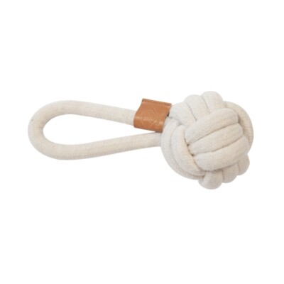 EBI D&D Spielzeug für Hunde aus Baumwolle Harper Ball mit Schlaufe 22 cm - 12 mm