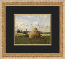 Camille Pissarro The Haystack in Pontoise Custom Framed Print
