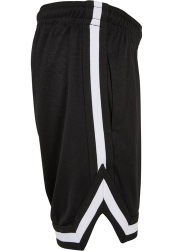 Urban Classics Kids Boys Stripes Mesh Shorts Basketball Shorts Sport Black White - Picture 4 of 10