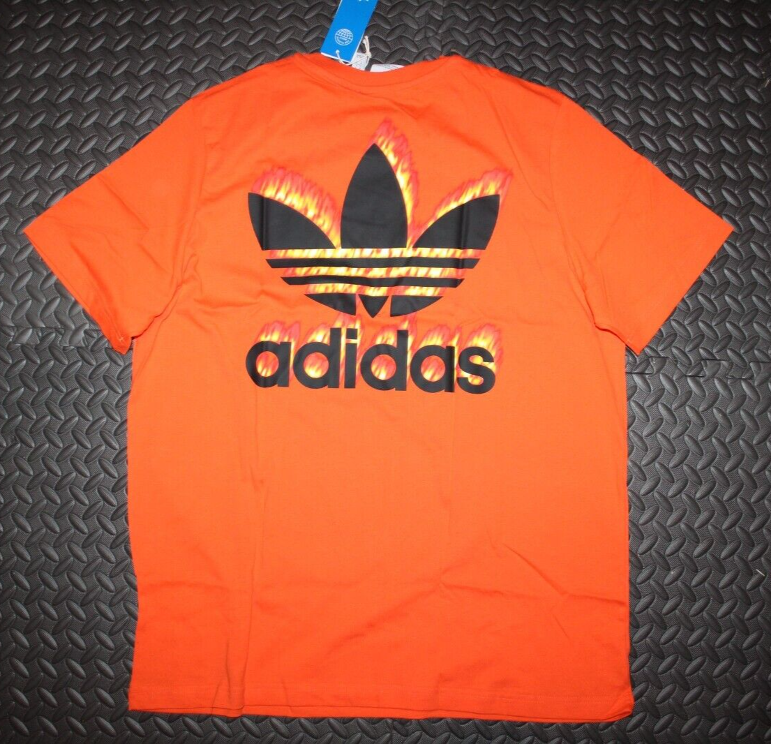 NEW MEN'S ADIDAS ORIGINALS FIRE TREFOIL TEE SHIRT ~SIZE MEDIUM