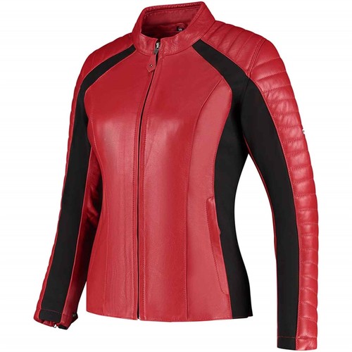 Rusty Stitches Women's Leather Jacket Donna - With Protectors Thermal Lining - Picture 5 of 7