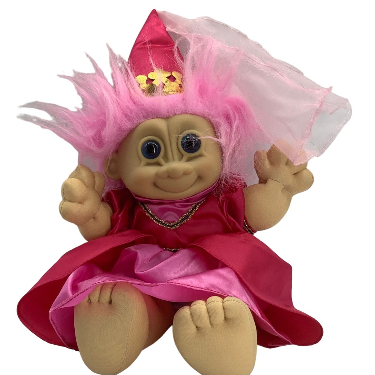 Russ Troll Doll Pink Fairy Tale Princess Penelope Doll Plush 14 