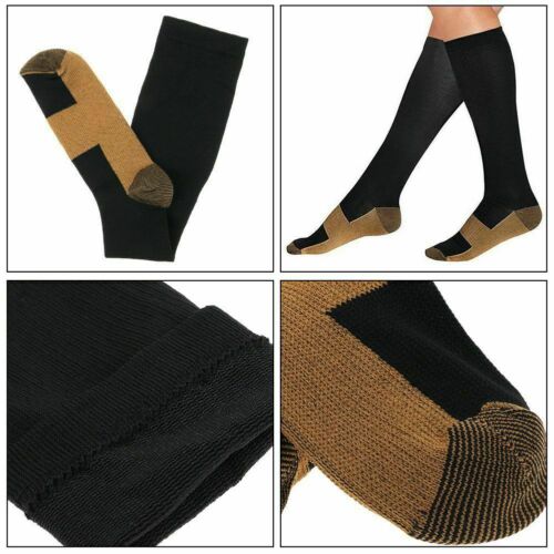 5 Pairs Copper Compression Socks 20-30mmHg Graduated Support Mens Womens L/XL - Bild 10 von 11