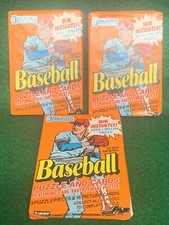 3 Packs Donruss 1990 Baseball Factory Sealed Wax Pack 16 Cards 3 Puzzle Pieces