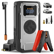 5000A Car Jump Starter With Air Compressor Pack Booster 12V Power Bank