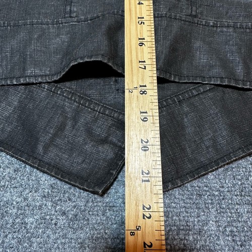 CAbI Jacket Womens Small Charcoal Grey Snap Button Pockets Waxed Canvas Linen - Picture 6 of 12