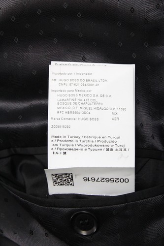 Hugo Boss Edsons Blazer Men US 42 Wool Single Breasted Lined Pattern Notch - Picture 12 of 13