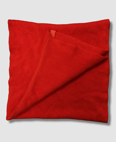 Sciarpa uomo Calvin Klein rossa tinta unita logo cappuccio taglia unica $35 - Foto 2 di 3