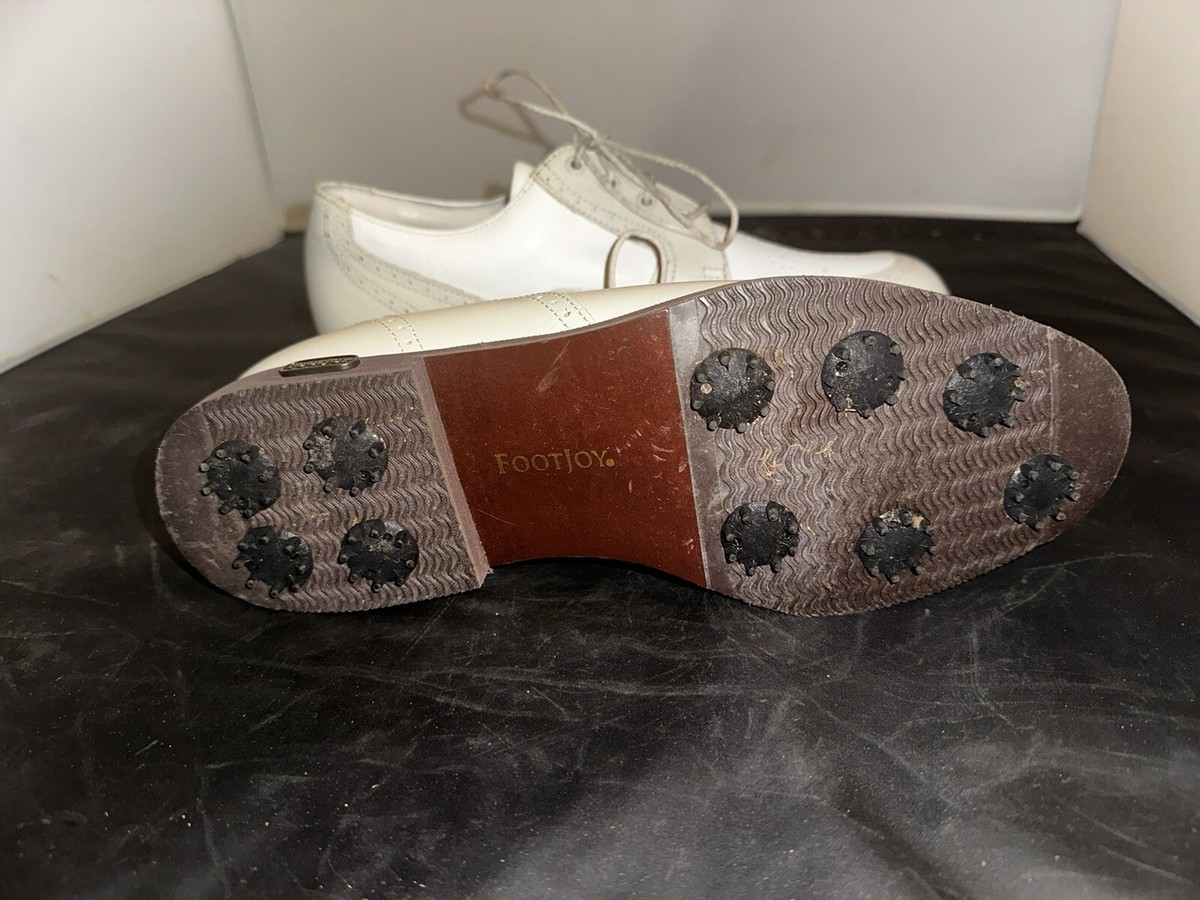 FootJoy Chaussures de golf rétro pour femme, Blanc/gris/léopard