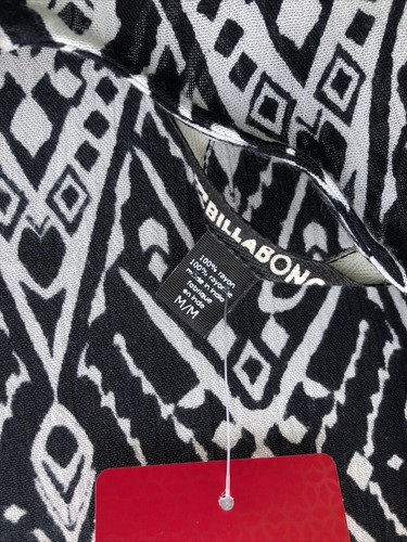 Billabong Black and White Rayon "Heart Strayed" Dress Size Medium New with Tag - Picture 6 of 12