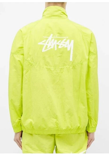 STÜSSY X NIKE WINDRUNNER Jacket (OFF NOIR) LIME Size L 100% Authentic