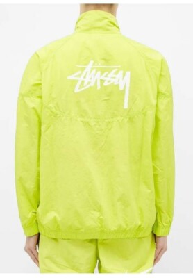 Nike L 蛍光イエロー ウィンドブレーカー Stussy STÜSSY X NIKE WINDRUNNER Jacket (OFF NOIR) LIME Size L 100