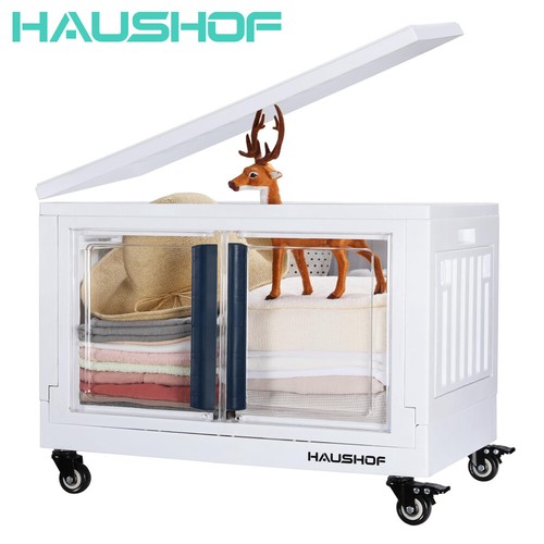 HAUSHOF 22Gal Closet Organizers and Storage Stackable Storage Bins Caster Wheels - Picture 13 of 13