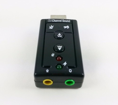 New Desktop Black External USB 2.0 to 3D Virtual Audio Sound Card Adapter 7.1 - Picture 2 of 9