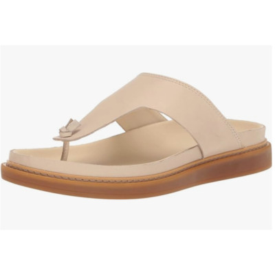 Clarks Women's Trace Shore Sandal, Cream Leather, 6 M US
