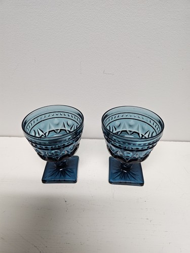 Park Lane Blue By Colony Dessert Glasses Champagne Sherbert Set Of 2 Blue - Picture 2 of 6