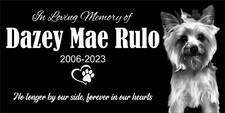 Custom Pet Stone Memorial Grave Marker Granite Plaque Human headstone dog cat