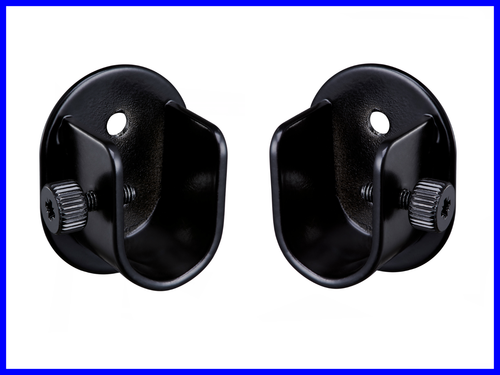 2 Steel Wall Fittings Brackets for Closet Curtain Rod 3/4"(19mm), 1 9/64"(29mm) - Picture 14 of 30
