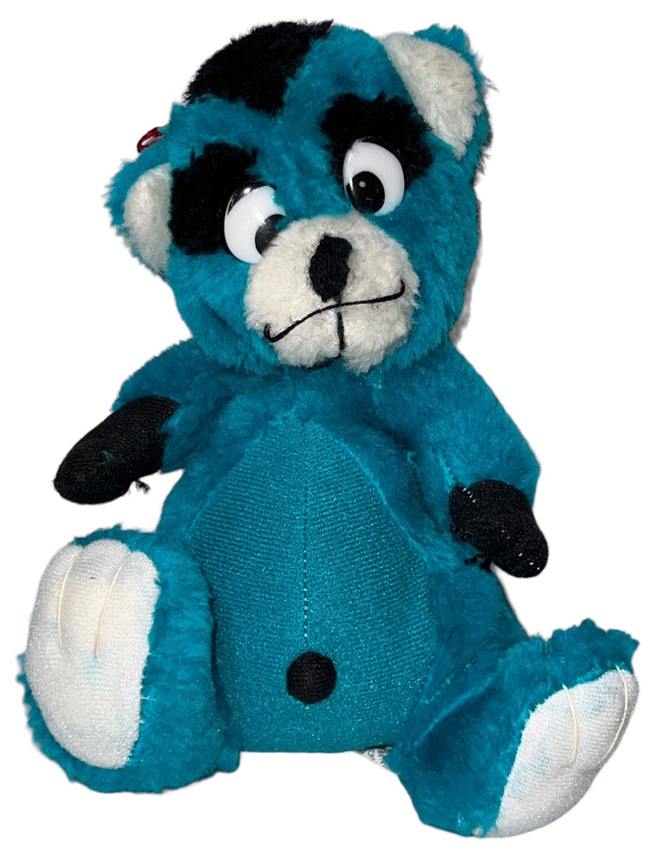 【ゆゆ】Donsje Purse Raccoon Vintage Nanco Cross Eyed Raccoon Plush Stuffed Animal