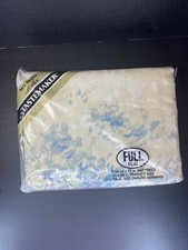 Tastemaker Muslin Full Flat Sheet Floral 54x75 No Iron Vintage Made In USA