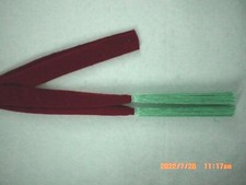Gourd Dance Sash Red with 14" Turquoise Green Fringe