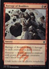 Barrage of Boulders - Khans of Tarkir: #100, Magic: The Gathering Nm R165