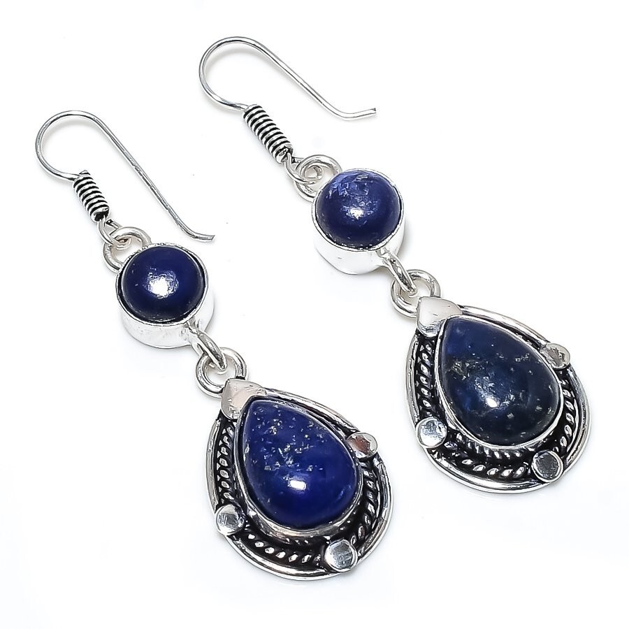 Gemstone Tanzanite Earrings Amazon Lapis Lazuli Gemstone Handmade