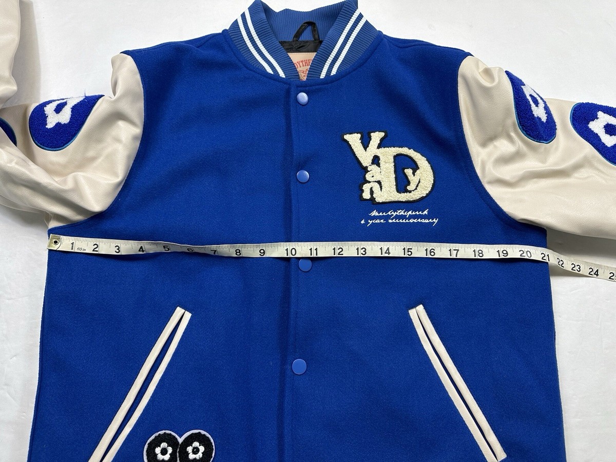 VANDY THE PINK Insulated Varsity Jacket Men's Small Blue VANDY THE PINK Insulated Varsity Jacket Men's Small Blue